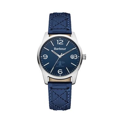 Men's blue dial QA strap watch bb026blbl